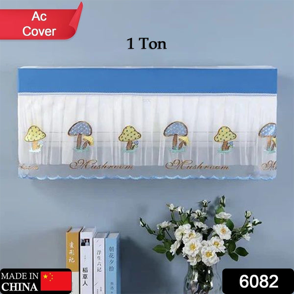 Ac Cover Air Conditioning Dust Cover Folding Designer Ac Cover For Indoor Split Cover Washable Foldable Dustproof Cover  ( Approx 1 Ton  Mix Design  1 Pc)