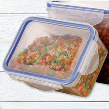 Classics Rectangular Plastic Airtight Food Storage Containers With Leak Proof Locking Lid Storage Container Set Of 3 Pc( Approx Capacity 500ml1000ml1500ml Transparent)