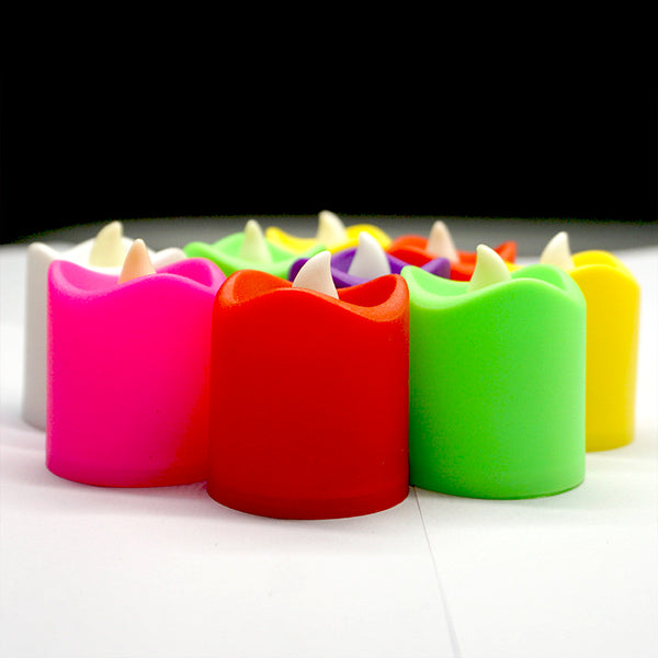 24pcs Festival Decorative - Led Tealight Candles  Battery Operated Candle Ideal For Party Wedding Birthday Gifts (Multi Color)