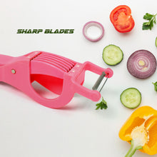 2 In 1 Vegetable  Fruit Multi Cutter 5 Blade Vegetable Cutter With Peeler (1 Pc  Multicolor)