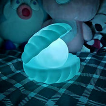 Pearl Shell Night Lamp Decorate Desk Lights Nursery Toy Lamp Led Pearl Shell Night Lights For Bedroom  Home (Small Battery Operated)